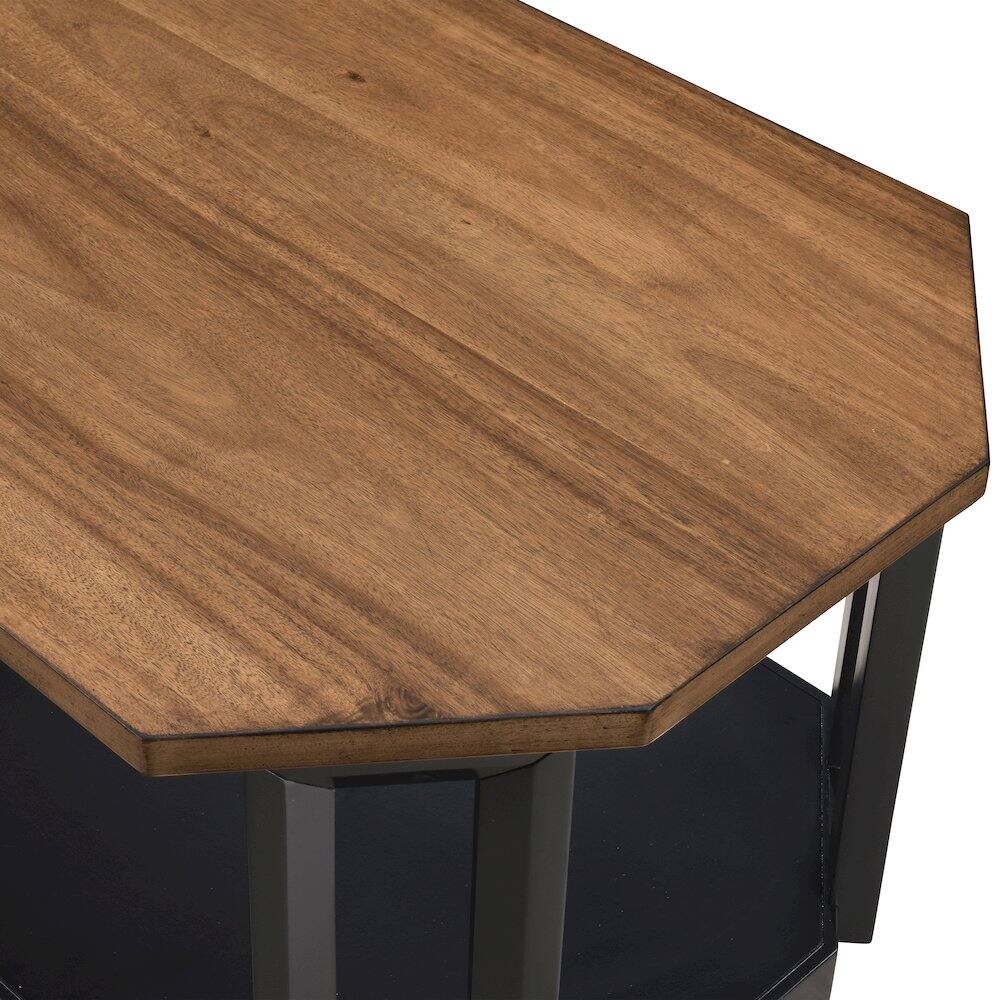 Alt View 2. New Classic Furniture - Decker 3-Piece Wood Occasional Table Set in Black/Brown - Black/Brown.