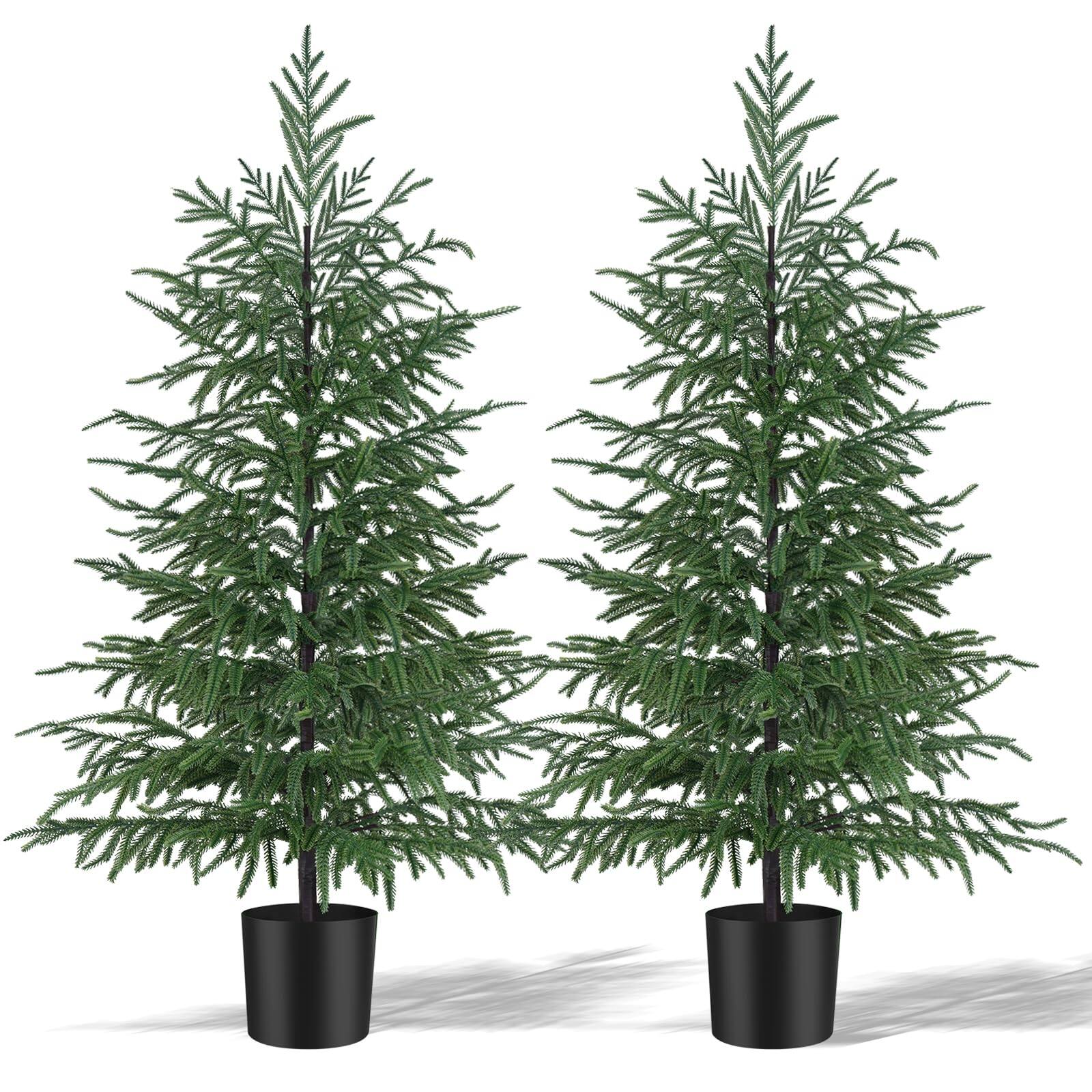Alt View 1. Skar Audio - Artificial Norfolk Pine Tree Realistic Uv Rated Shrubs Potted Plants Faux Bushes For Christmas Decorations - Norfolk Christmas Tree 3ft.
