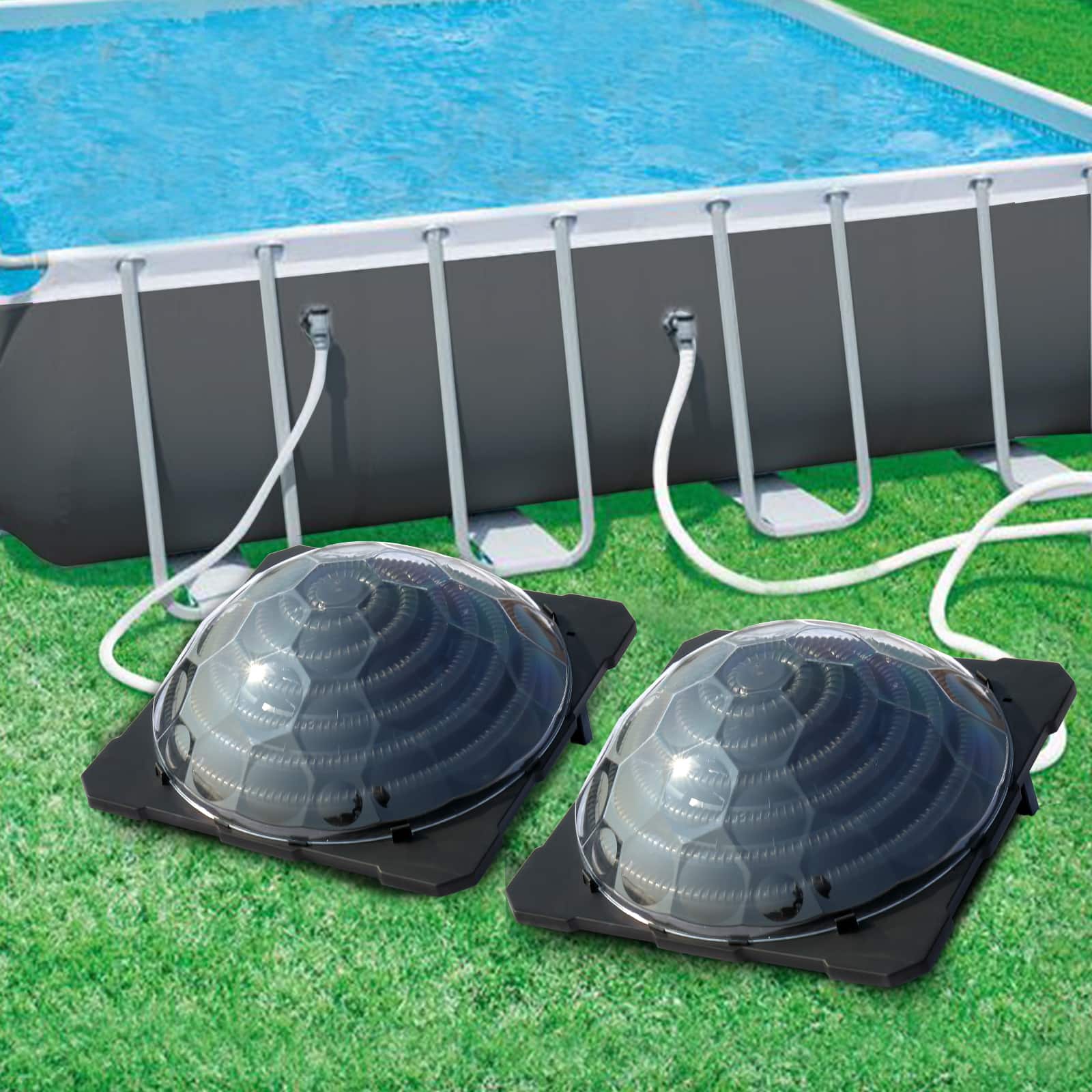Winado - Solar Pool Heater for Above Ground Inground Pool Warmers Equipment for Outdoor - Black
