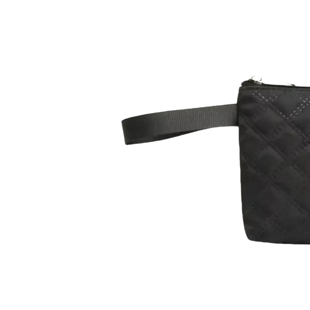 Alt View 1. Wikistore - Three-dimensional Diamond Patterned Small Square Tote, Hand bag with Dry Wet Separation & Double-sided Pockets - Black.