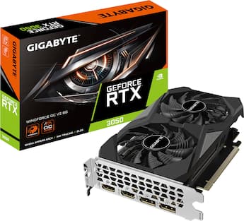 GIGABYTE NVIDIA GeForce RTX 3050 WINDFORCE OC V2 6GB GDDR6 PCI GIGABYTE NVIDIA GeForce RTX 3050 WINDFORCE OC V2 6GB GDDR6 PCI