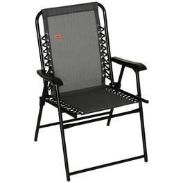 Outsunny - Folding Chair, Sling Suspension Chair for Deck, Camping, Sports Events, Patio, Beach & Pool - Gray