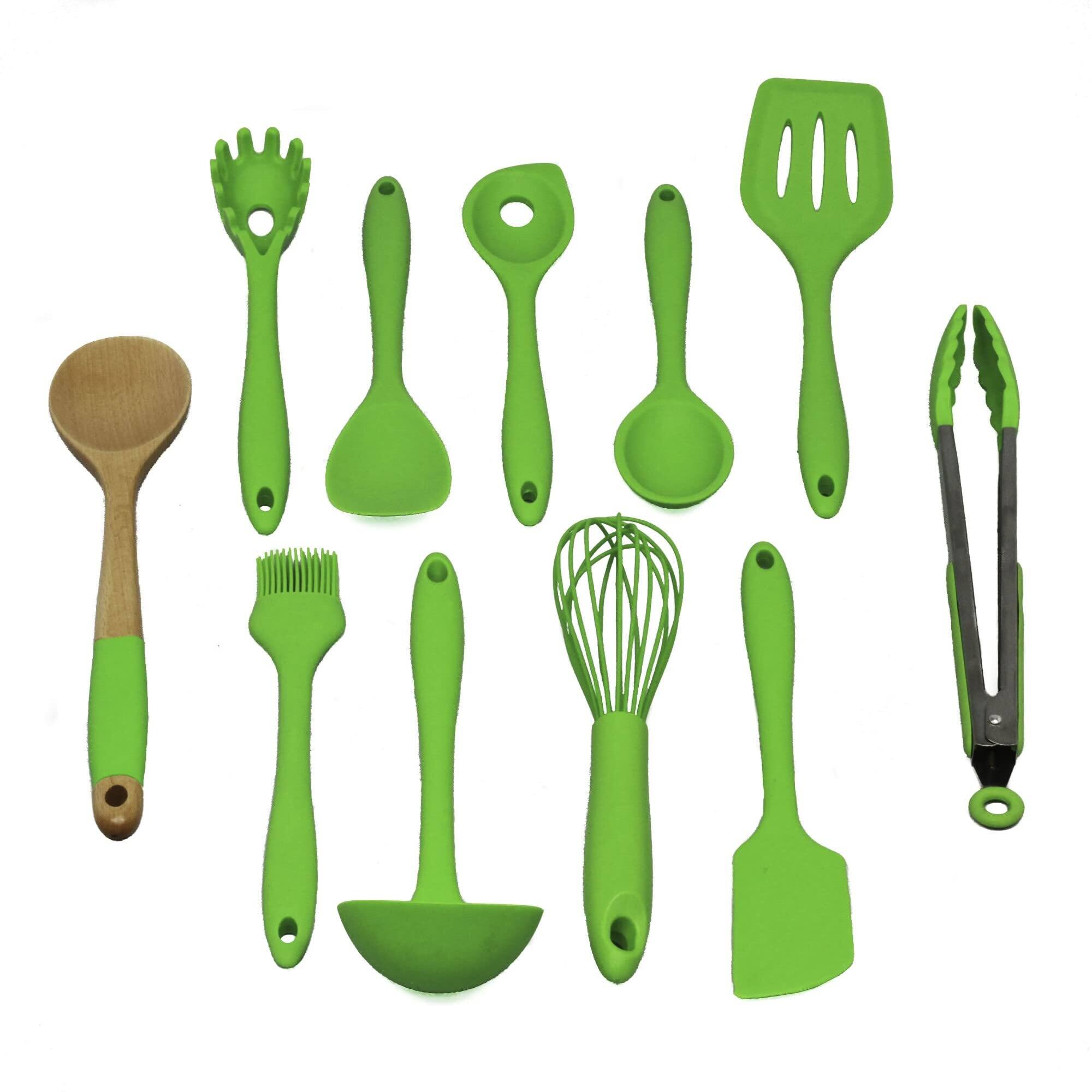 Chef Craft - 11 Piece Premium Silicone Kitchen Tool and Utensil Set - Green