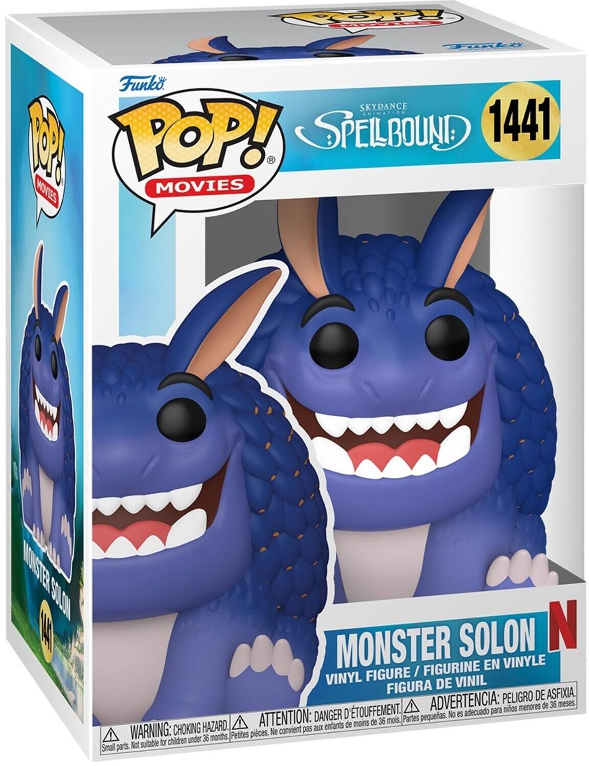 Funko. SKYDANCE ANIMATION A POP! SPELBOUND 1441 MOVTES MOVIES MONSTEER SOON L MONSTER SOLON N FIGURINE EN VINYLE FIGURE / VINYL DE VINIL FIGURA ASFIXIA ADVERTENCIA: PELIGRO DE menores de 36 meses D'TOUFFEMENT. adecuado para nios DANGER pequerias. No es HAZARD. ATTENTION: enfants de moins de 36 mois. Partes WARNING: CHOKING Ne convient pas aux 36 months Petites pieces. suitable for children under Small parts. Not