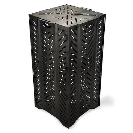 Front. Camco - Camco 51250 Outdoor Yard Debris Burn Bin Incinerator with Lid, Large, 45 Inch - Black.