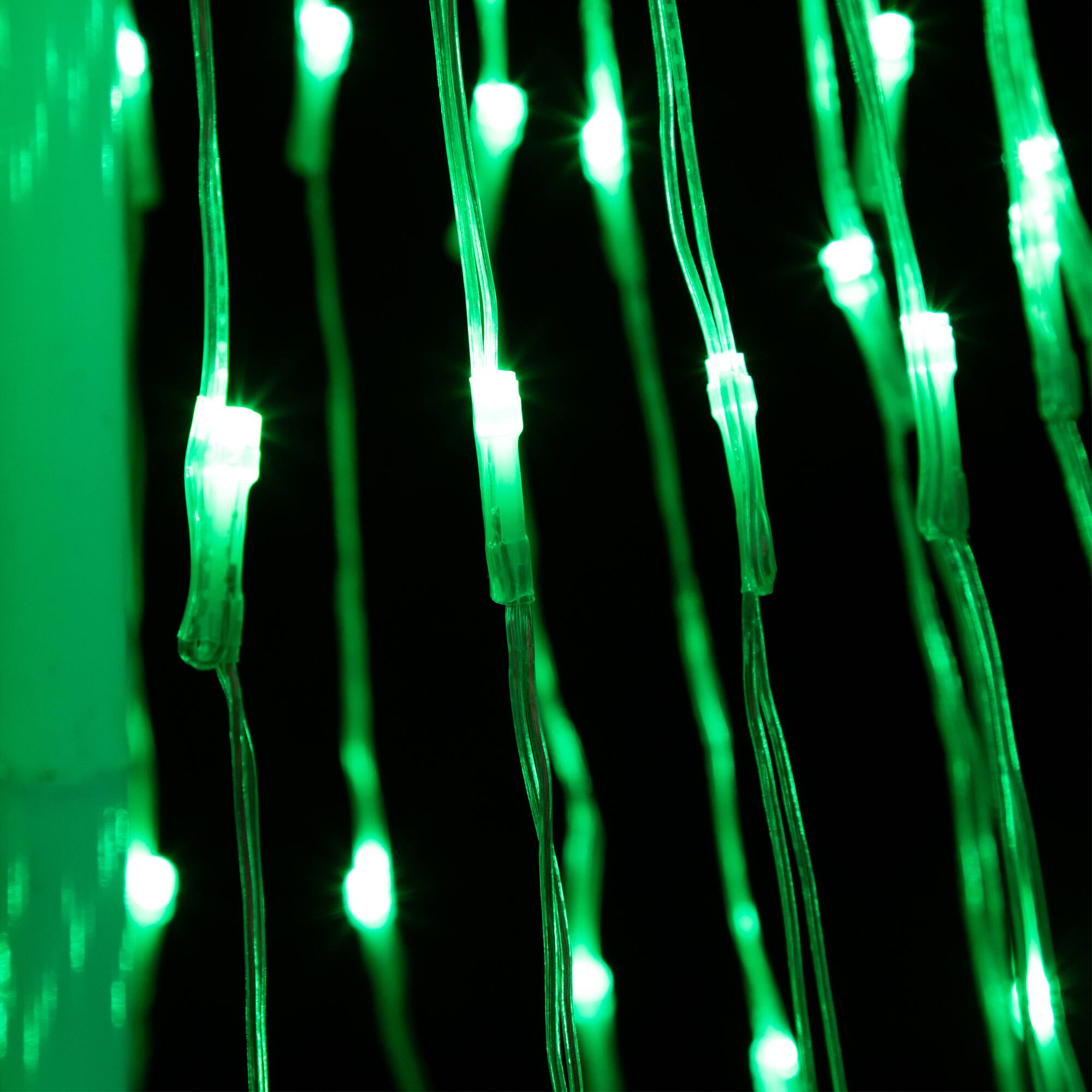 Alt View 4. Northlight - Lighted LED Multi-Function Outdoor Christmas Cone Tree - 9' - Green Lights - White.