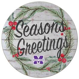 Jardine - Mount Union Purple Raiders 20'' x 20'' Season's Greetings Circle - White