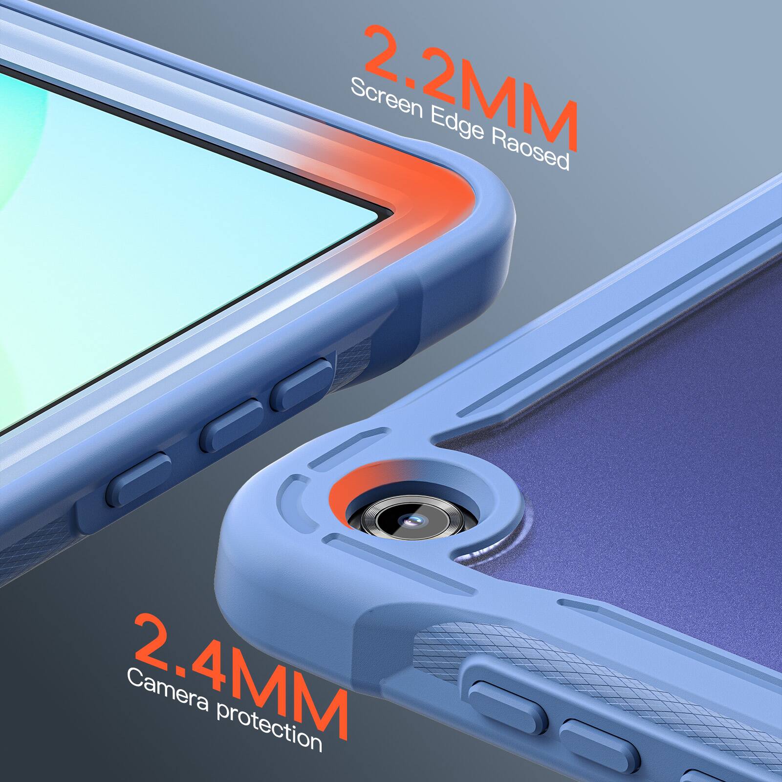 2.2MM Screen Edge Raised  
2.4MM Camera protection