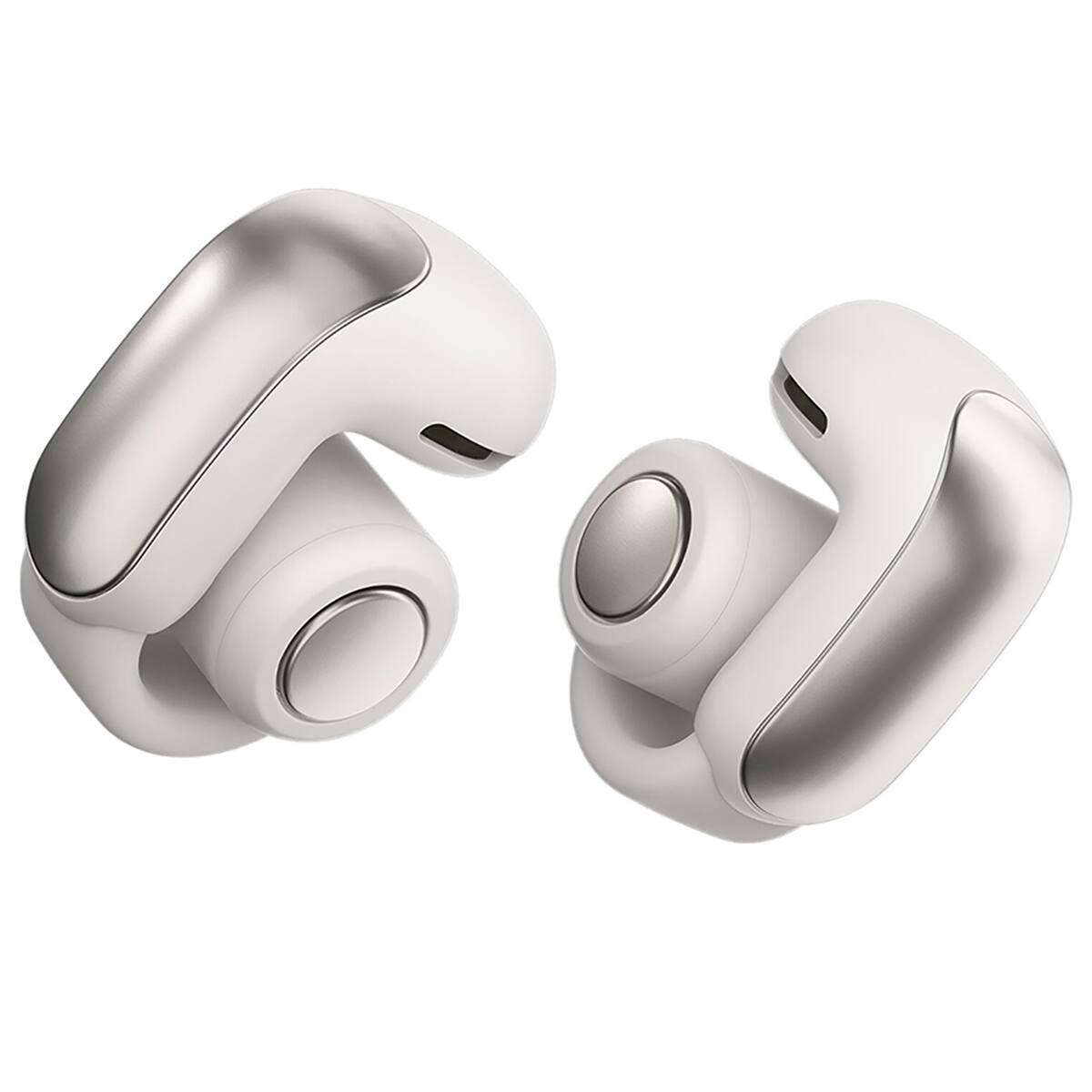 Alt View 1. Bose - Bose Ultra Open Wireless Earbuds, White Smoke, w/White Smoke Case Cover.