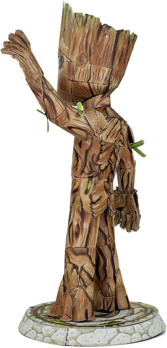 Alt View 1. Metal Earth - Metal Earth Guardians of The Galaxy Groot Color 3D Metal Model Kit Fascinations - Silver.