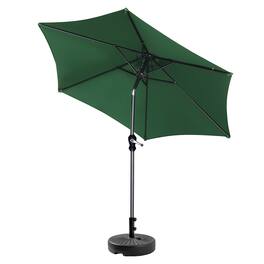 Ainfox - 7.5ft Patio Umbrella With Argyle umbrella base - Green