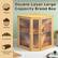 Double-Layer Large Capacity Bread Box
- 3 Bagels
- 2 Muffins
- 2 Croissants
- 2 Large loaves of bread