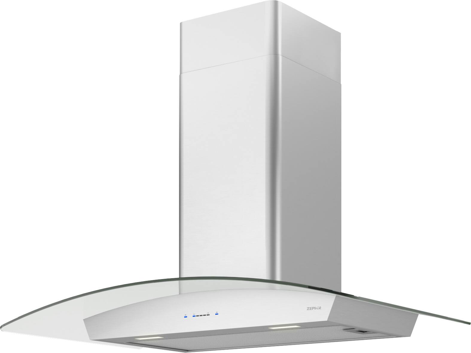 Angle Zoom. Zephyr - 30 inches - Convertible - Wall Range Hood - Stainless Steel/Glass.