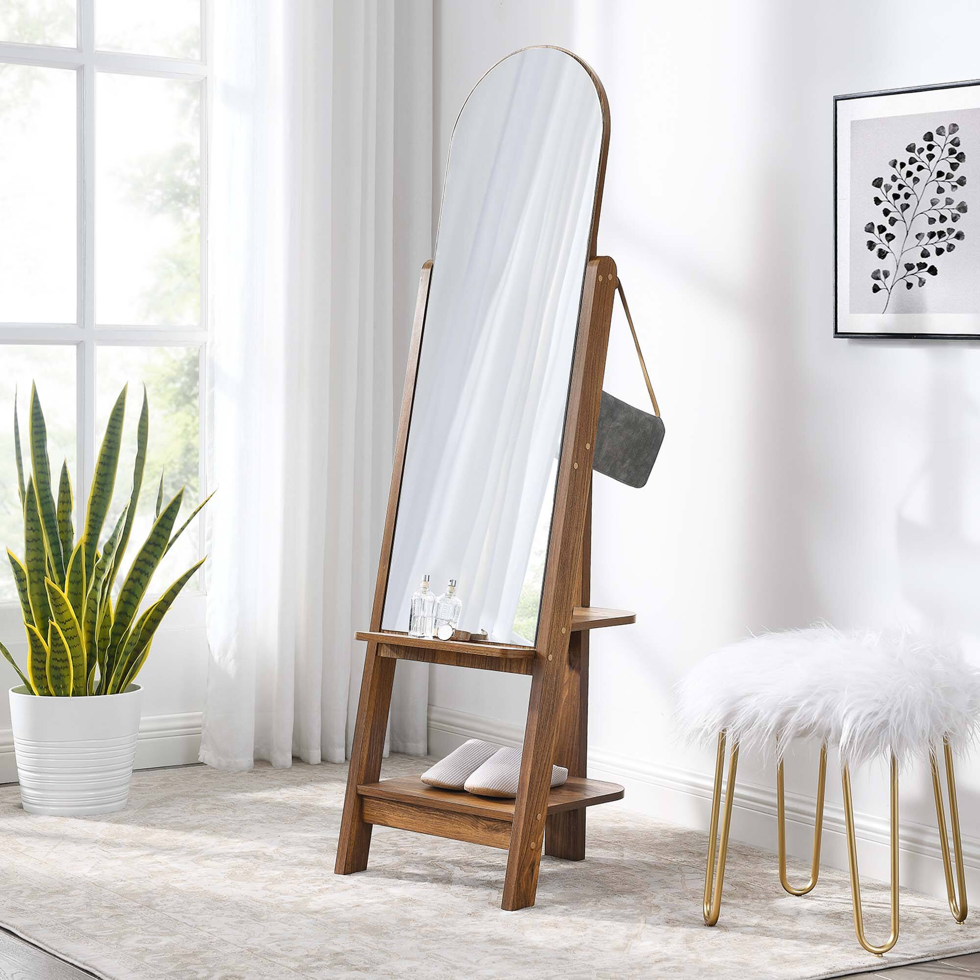 Alt View 1. Modway - Ascend Standing Mirror by Modway - Walnut.