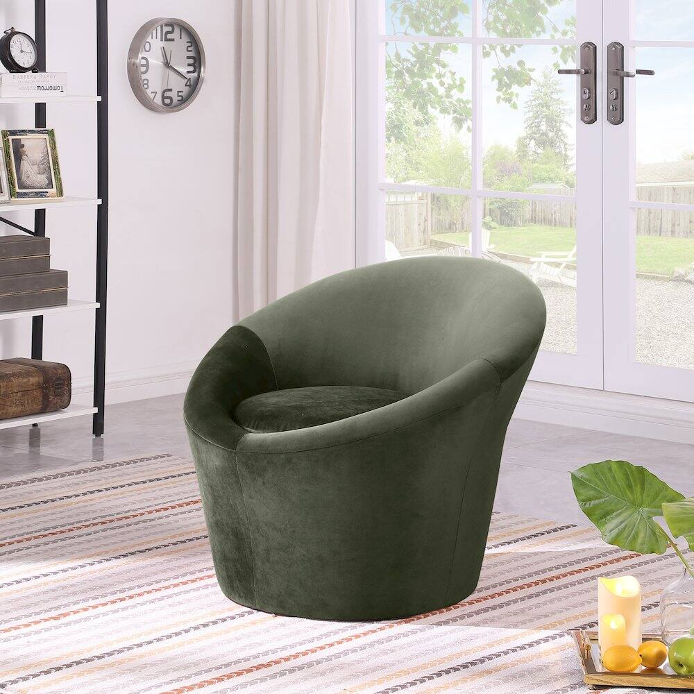 Alt View 1. Meridian Furniture - Tristan Green Velvet Accent Chair - Green.