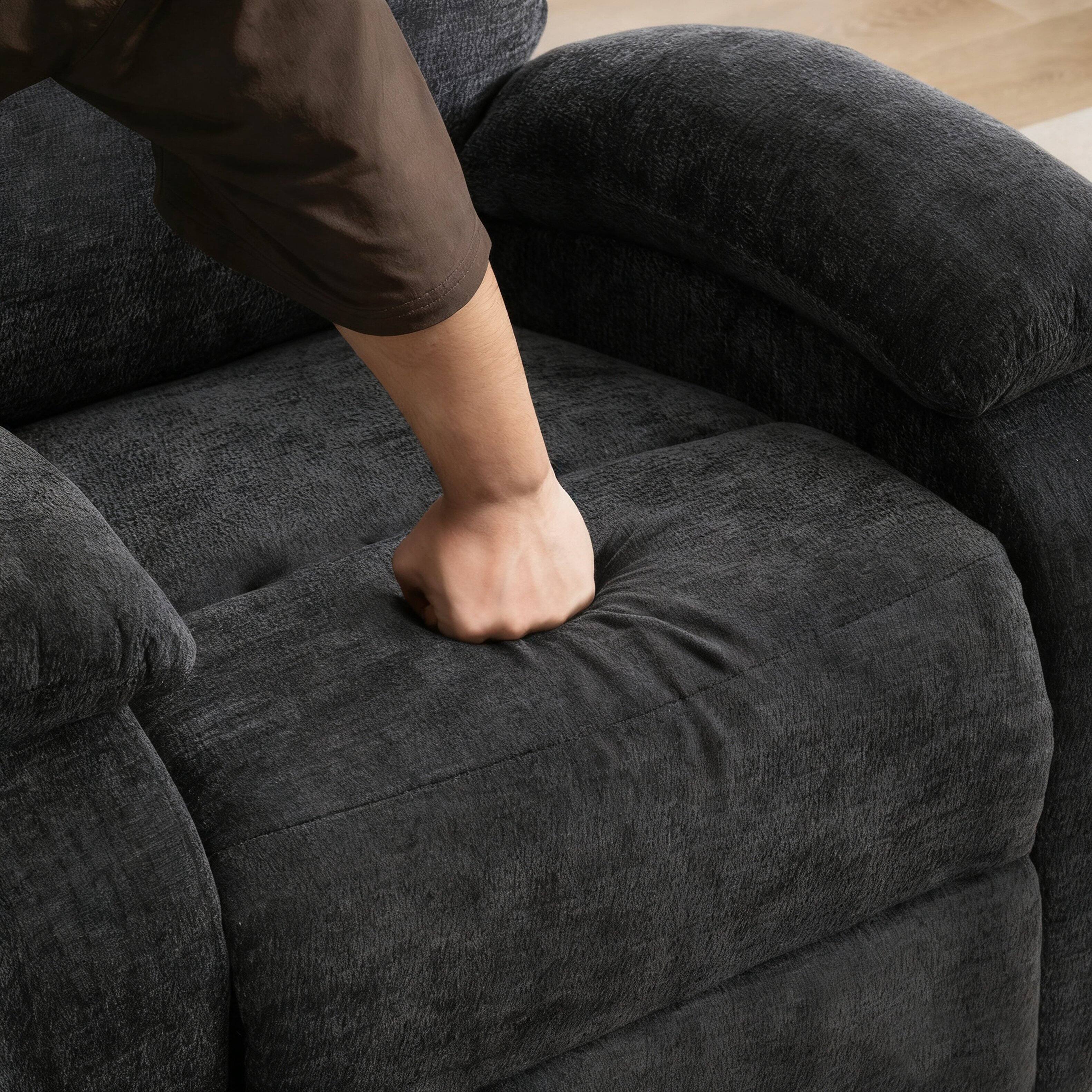 Alt View 4. AENKYO - Power Lift Recliner Chair Massage Chair with Massage and Heating for Living Room - Dark Gray.