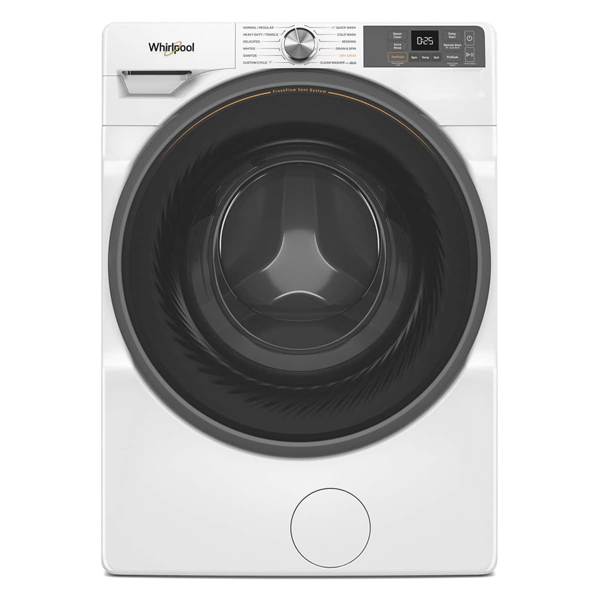 Whirlpool - 4.5 cu. ft. Smart Front Load ENERGY STAR® Washer with FreshFlow™ Vent System - White - Front_Zoom