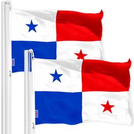G128 - Panama Flag 3x5 ft 2-Pack 150D Printed Polyester - Assorted Colors