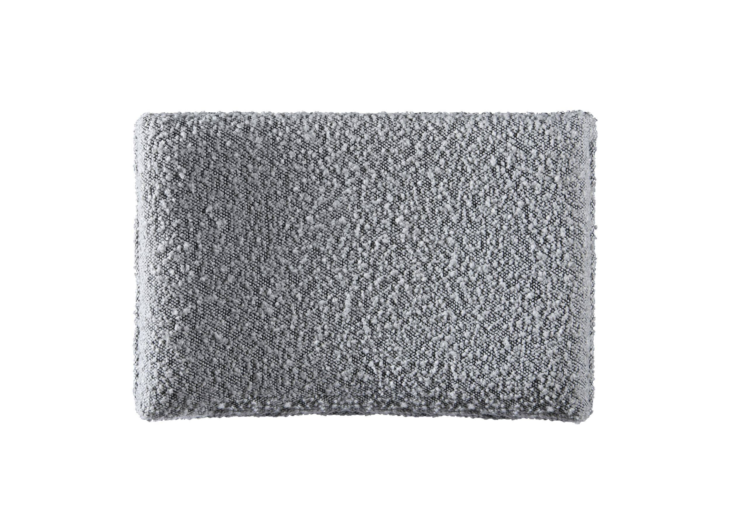 Alt View 7. LuXeo - Luna 29 in. White Backless Wood Saddle Bar Stools with Gray Boucle Fabric Seat (Set of 2) - White/Gray.