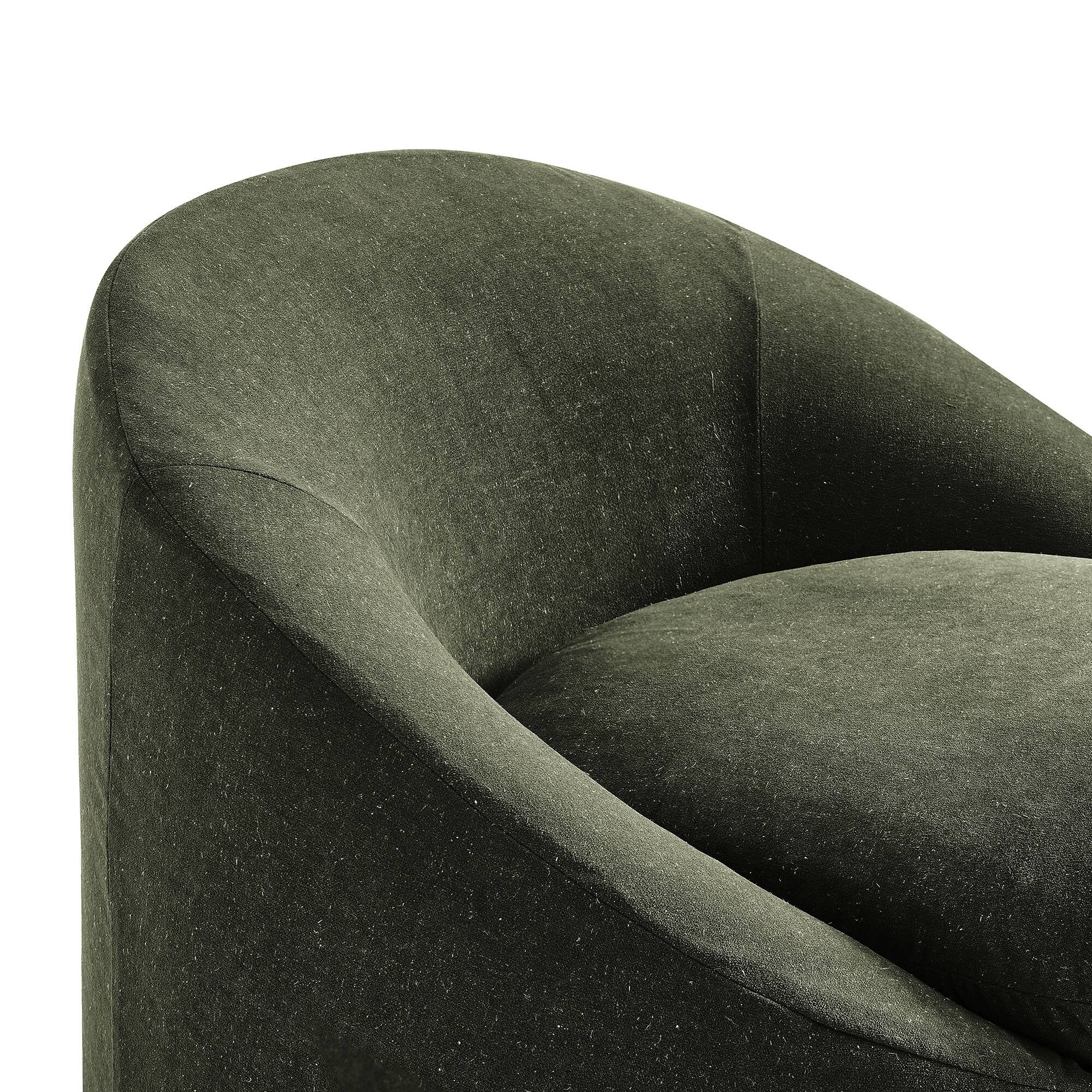 Alt View 5. Modway - Sadie Slipcovered Linen-Blend Round Accent Chair by Modway - Sage.