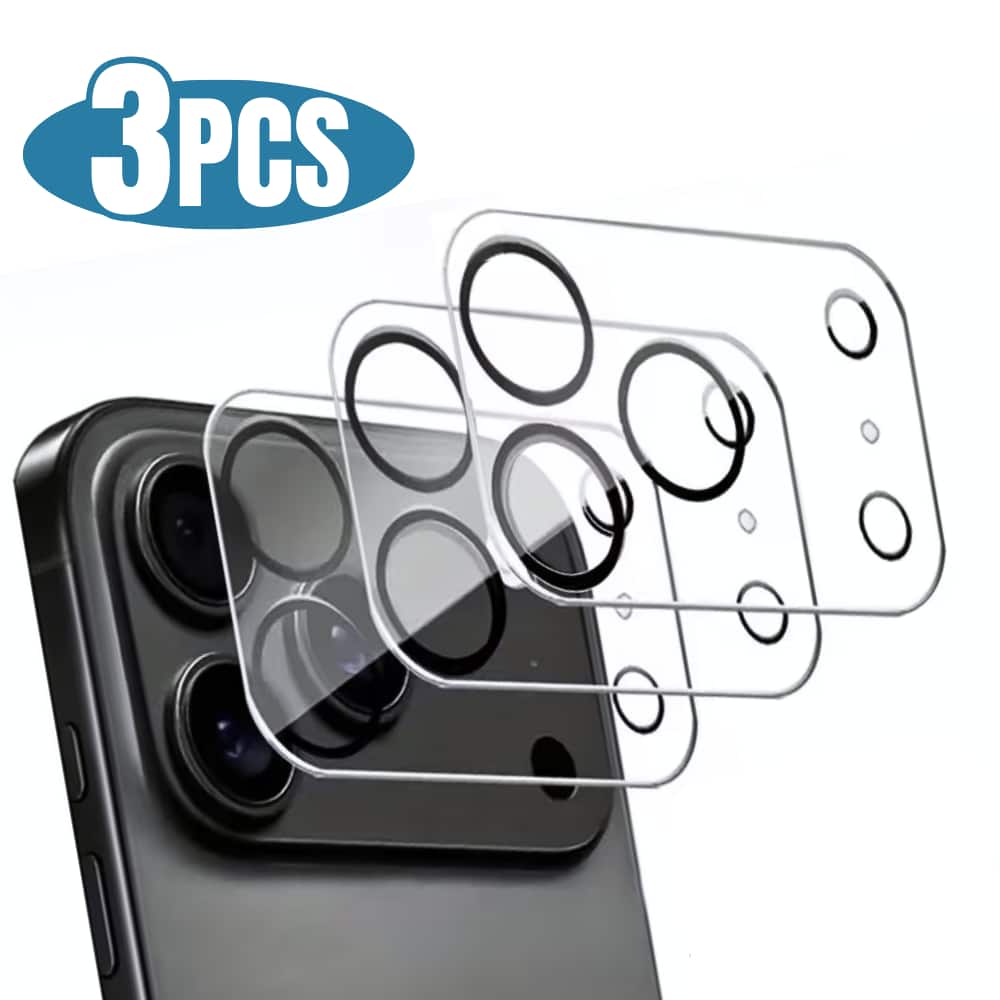 3PCS Qixxronics Camera Lens Protector Compatible with iPhone 17 Pro Max Camera Lens Tempered Glass Protector - Clear