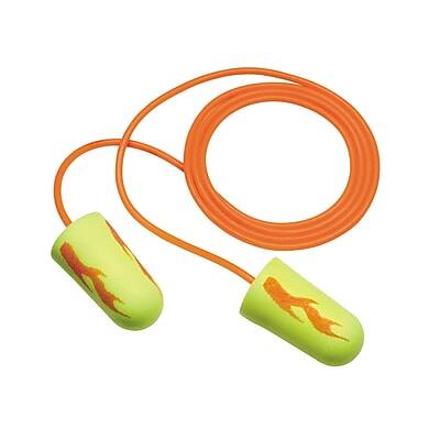 3M - E-A-Rsoft Neon Blasts Corded Earplugs, NRR 33 dB, 200/Pack - Orange/Yellow