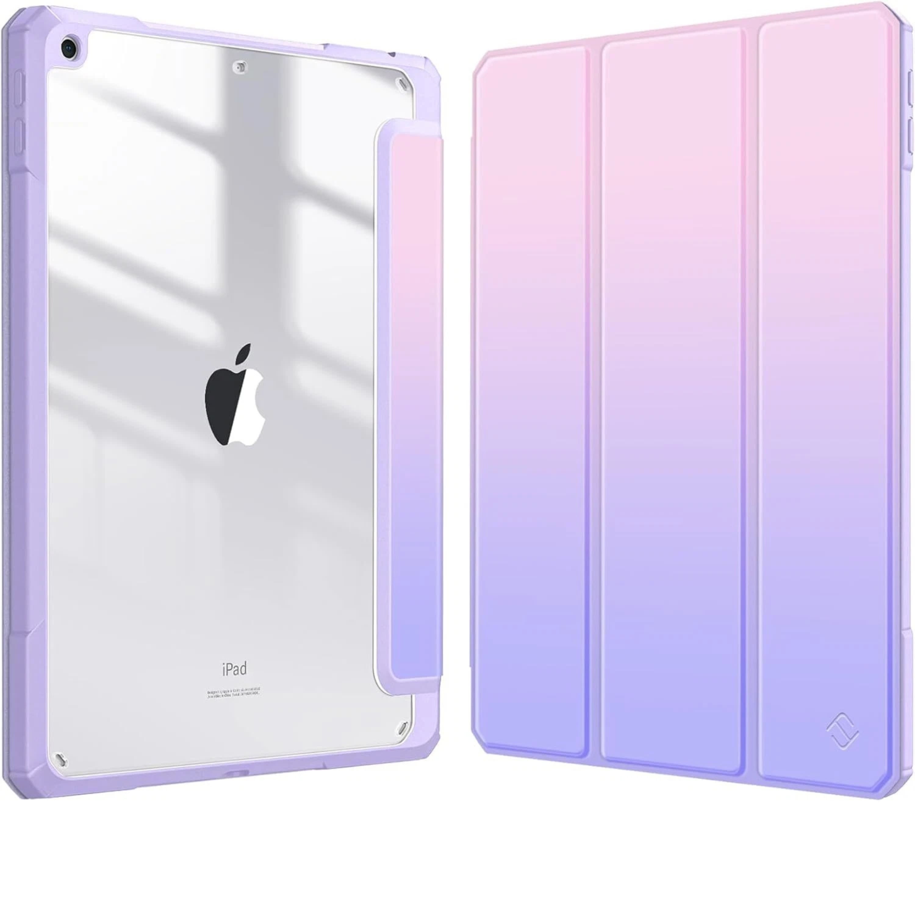 Kitcheniva - Lightweight Shockproof Case For iPad 9th 8th 7th 10.2 Inch Clear Back - Fantasy Ombre