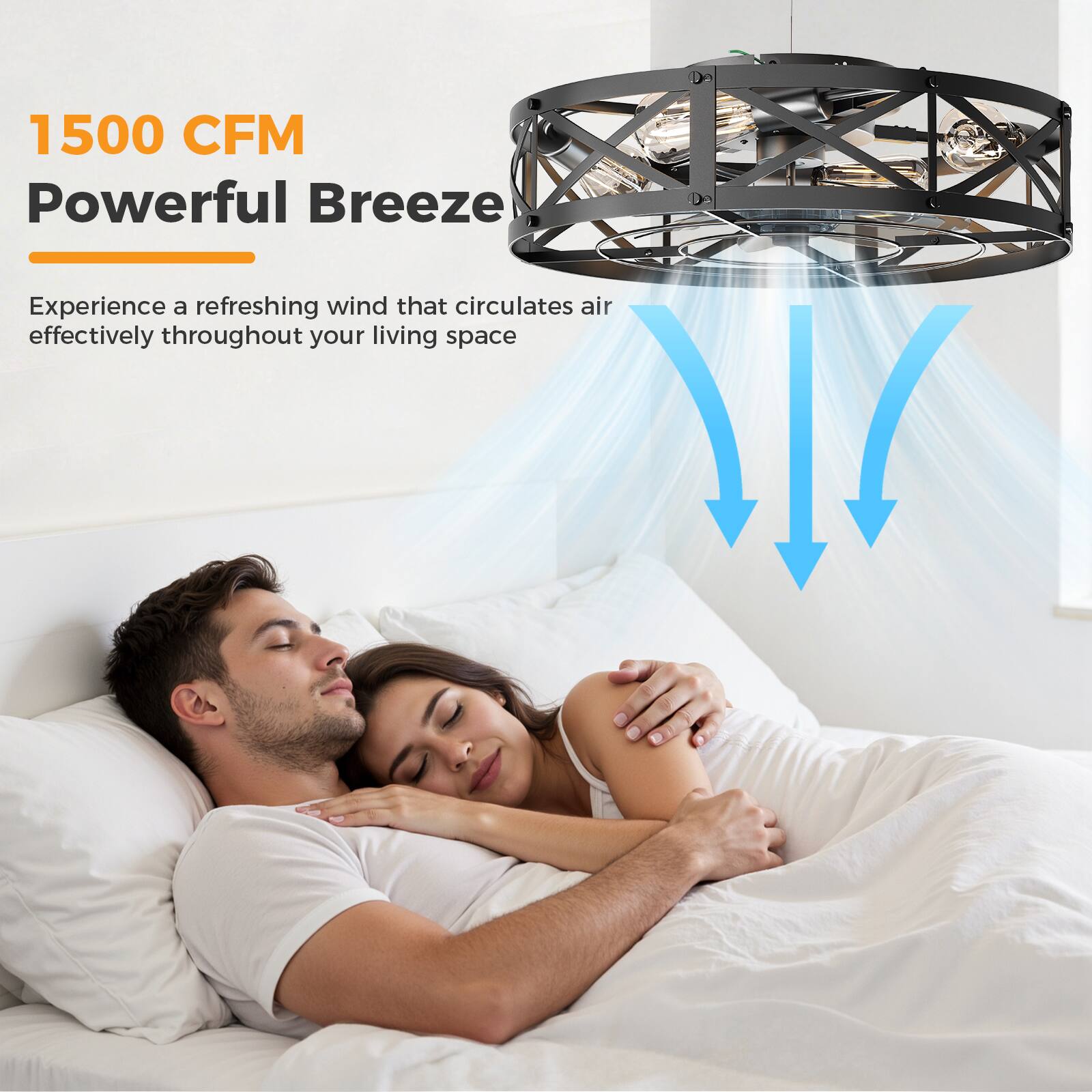 1500 CFM Powerful Breeze

Experience a refreshing wind that circulates air effectively throughout your living space
