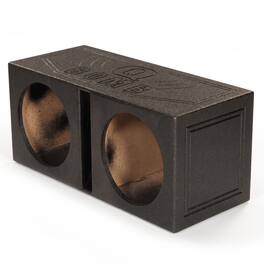 QPower - Q Power QBOMB10V Dual 10 Inch Vented Port Subwoofer Sub Box w/ Bedliner Spray - Black