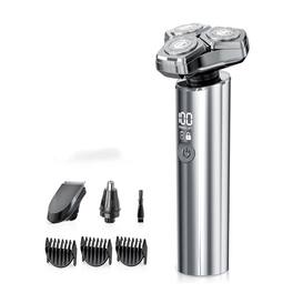 Dazzed Corner - Electric Razor for Men, 10,000RPM Motor, IPX8 Waterproof, USB Fast Charging - Gray