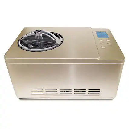 Whynter - Ice Cream Maker 2 Quart Capacity Stainless Steel Bowl & Yogurt Function - Champagne Gold