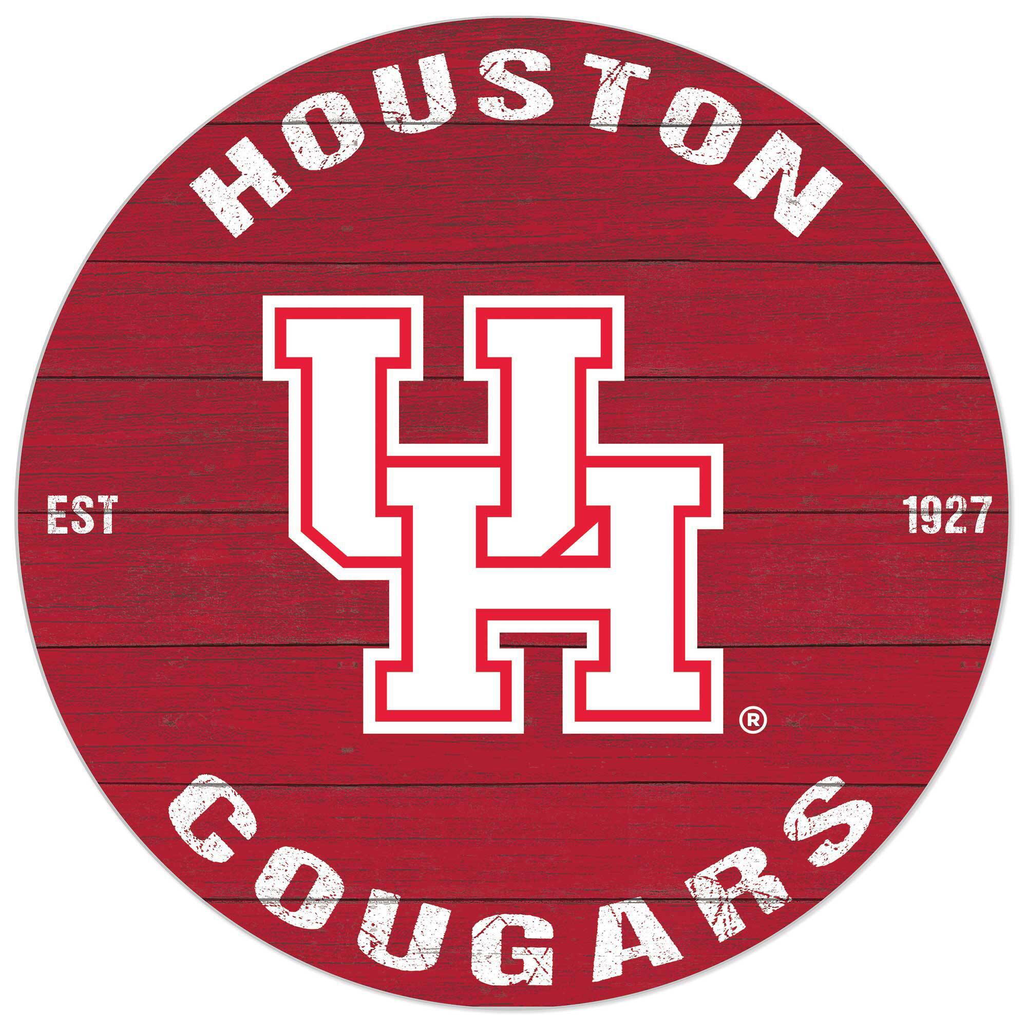 Houston Cougars 20'' x 20'' Indoor/Outdoor Circle Sign