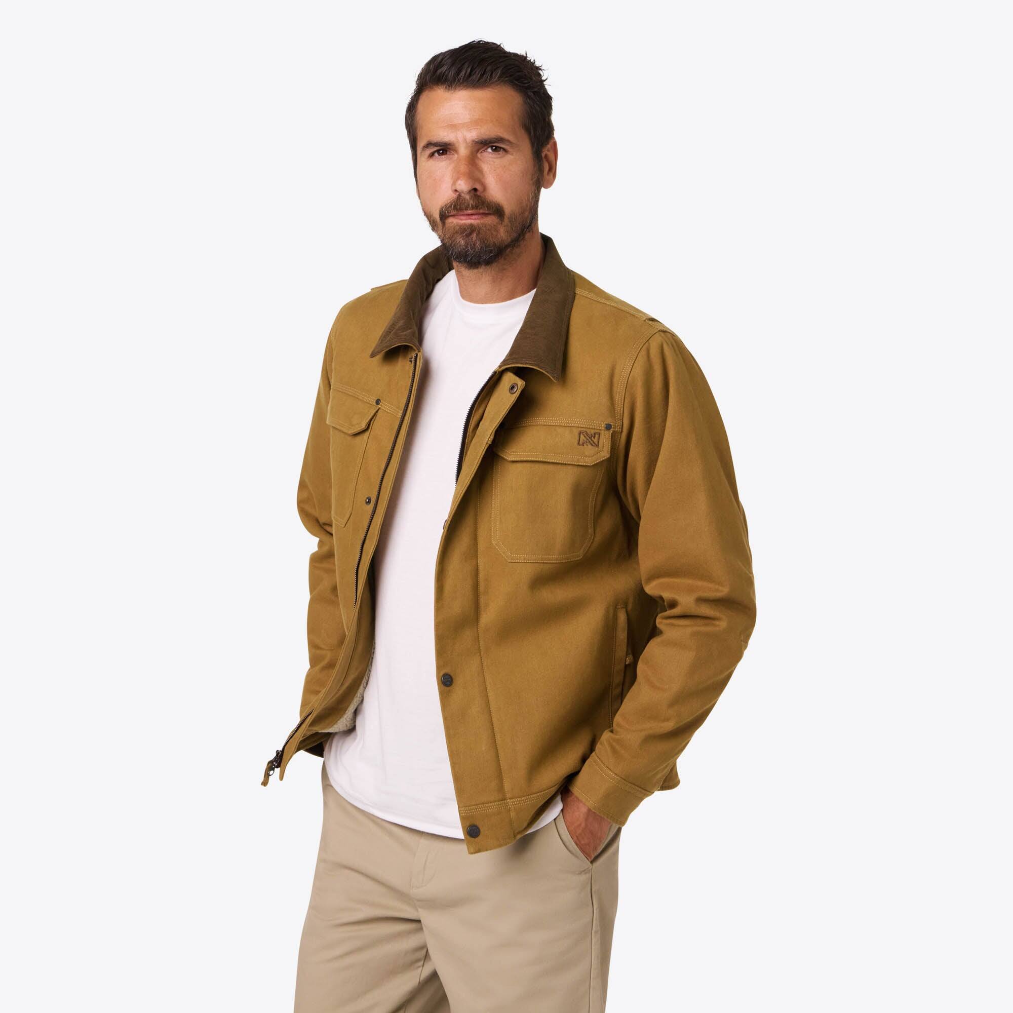 Front. Mobile Warming - Men's Ranch Heated Jacket - Tan.