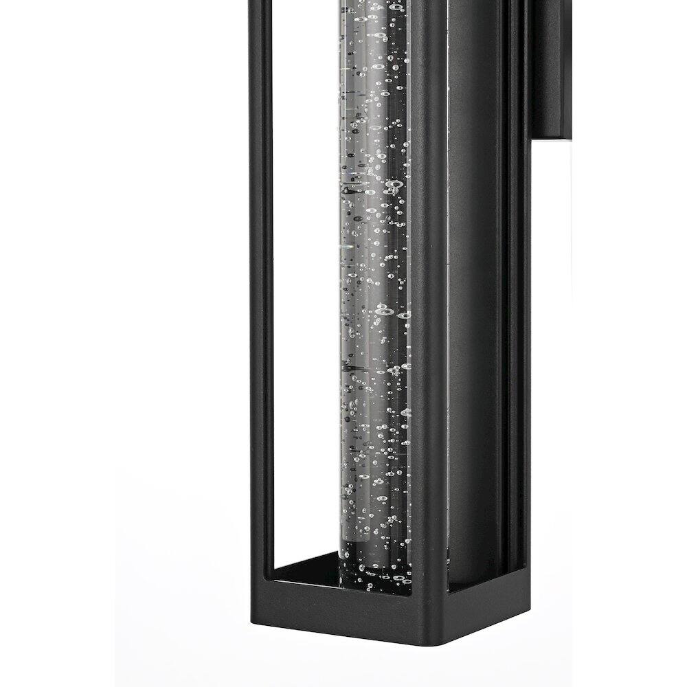 Alt View 2. Elegant Lighting - Amaris 22 inch LED Outdoor Wall sconce in Black - Black And Clear.