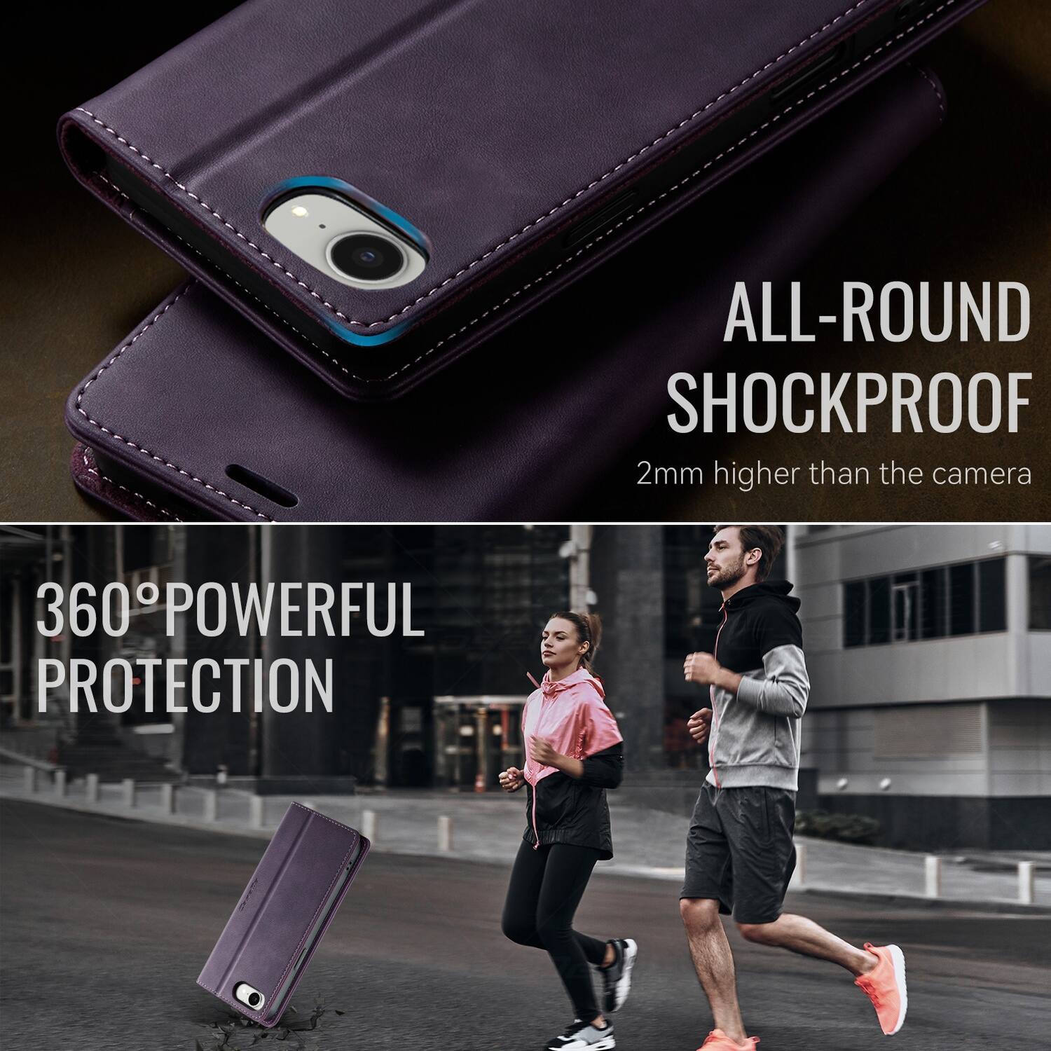 ALL-ROUND SHOCKPROOF  
2mm higher than the camera  

360° POWERFUL PROTECTION