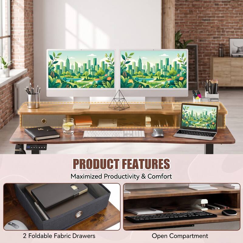 PRODUCT FEATURES  
Maximized Productivity & Comfort  
2 Foldable Fabric Drawers  
Open Compartment