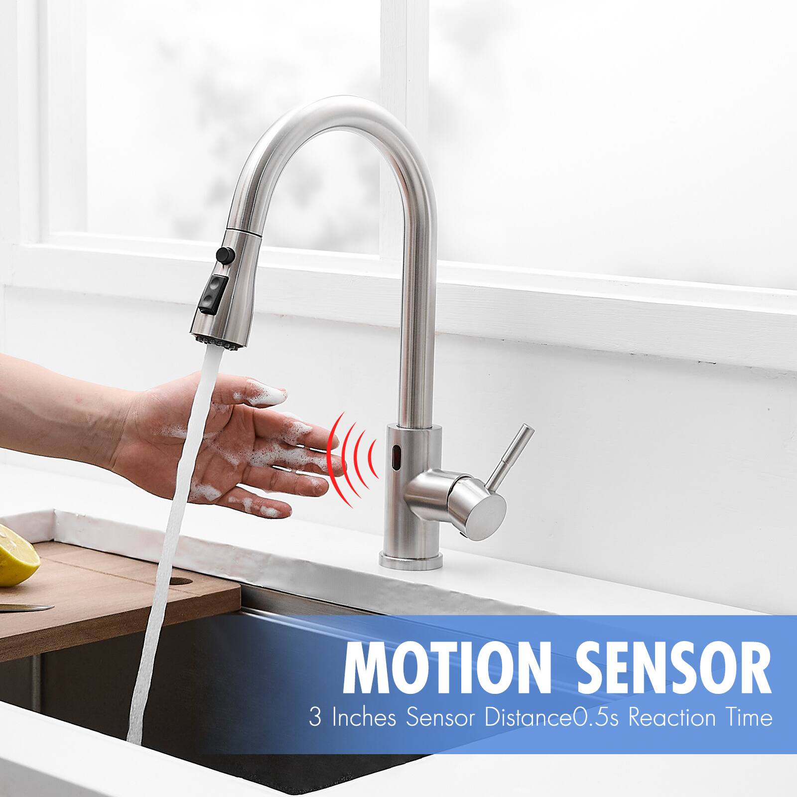 MOTION SENSOR  
3 Inches Sensor Distance  
0.5s Reaction Time