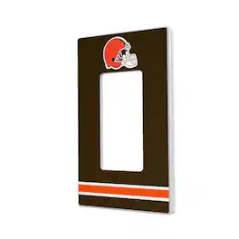 Keyscaper - Cleveland Browns Stripe Single Rocker Light Switch Plate - Multicolor