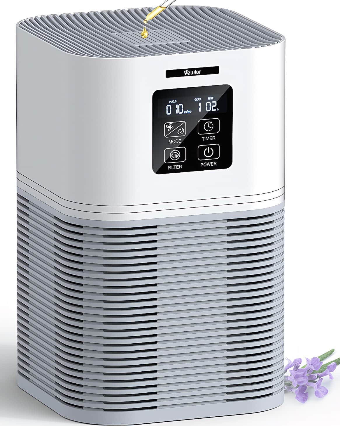 COWLOWN - 2-in-1 Air Purifier with H13 HEPA Carbon Filter Aromatherapy 360° Purification