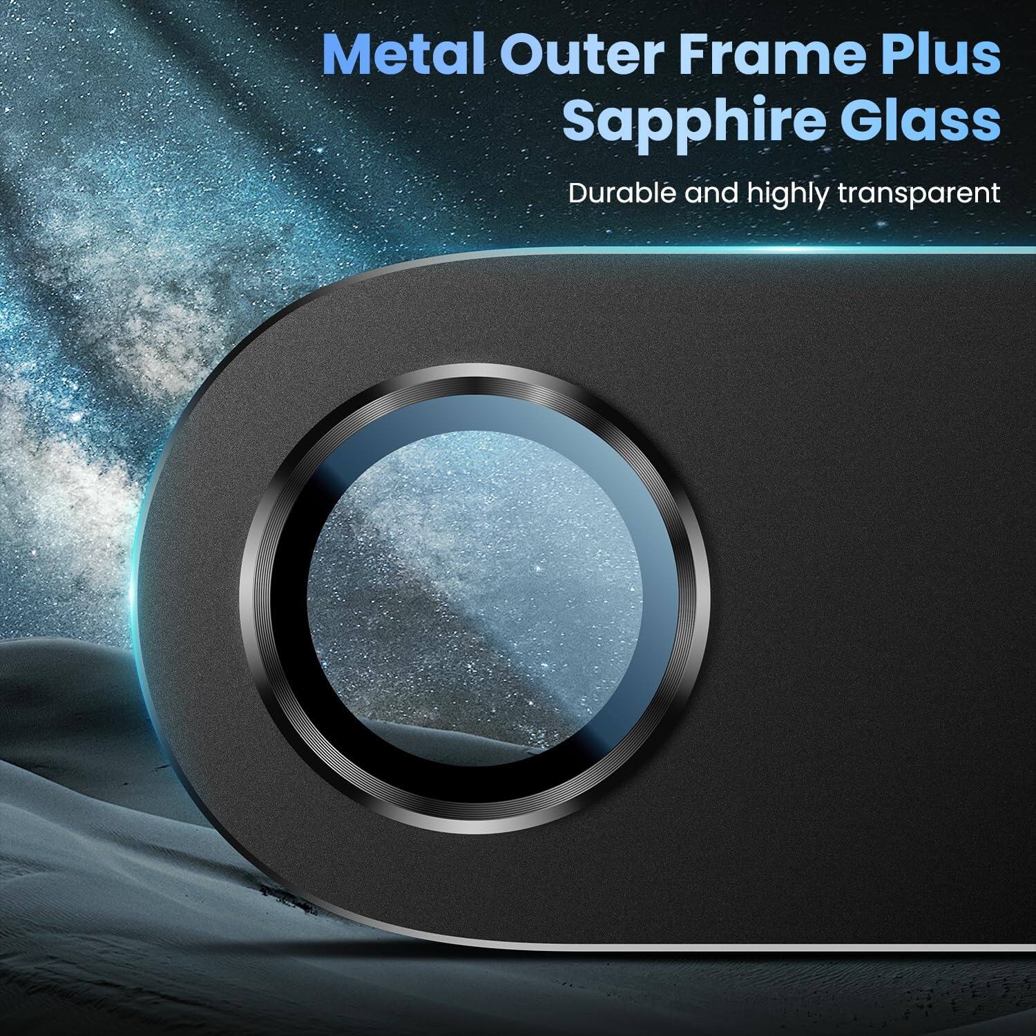 Metal Outer Frame Plus Sapphire Glass  
Durable and highly transparent