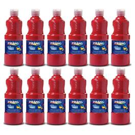 Prang - Washable Tempera Paint Red 16 oz Pack of 6