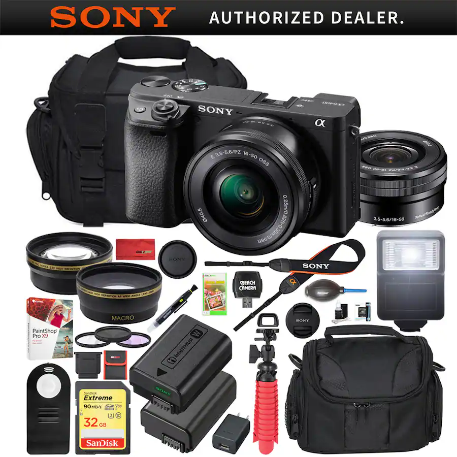 Bundle Sony a6400 4K Mirrorless Camera ILCE 6400L/B 16 50mm Lens Kit ...