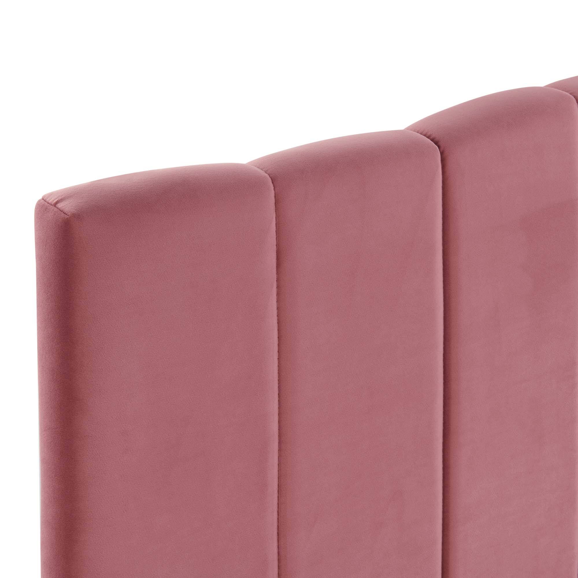 Back. Modway - Camilla Channel Tufted Performance Velvet King/California King Headboard by Modway - Dusty Rose.
