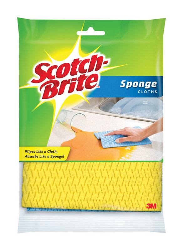 Scotch-Brite Sponge Cloths  
Wipes Like a Cloth, Absorbs Like a Sponge!  
3M