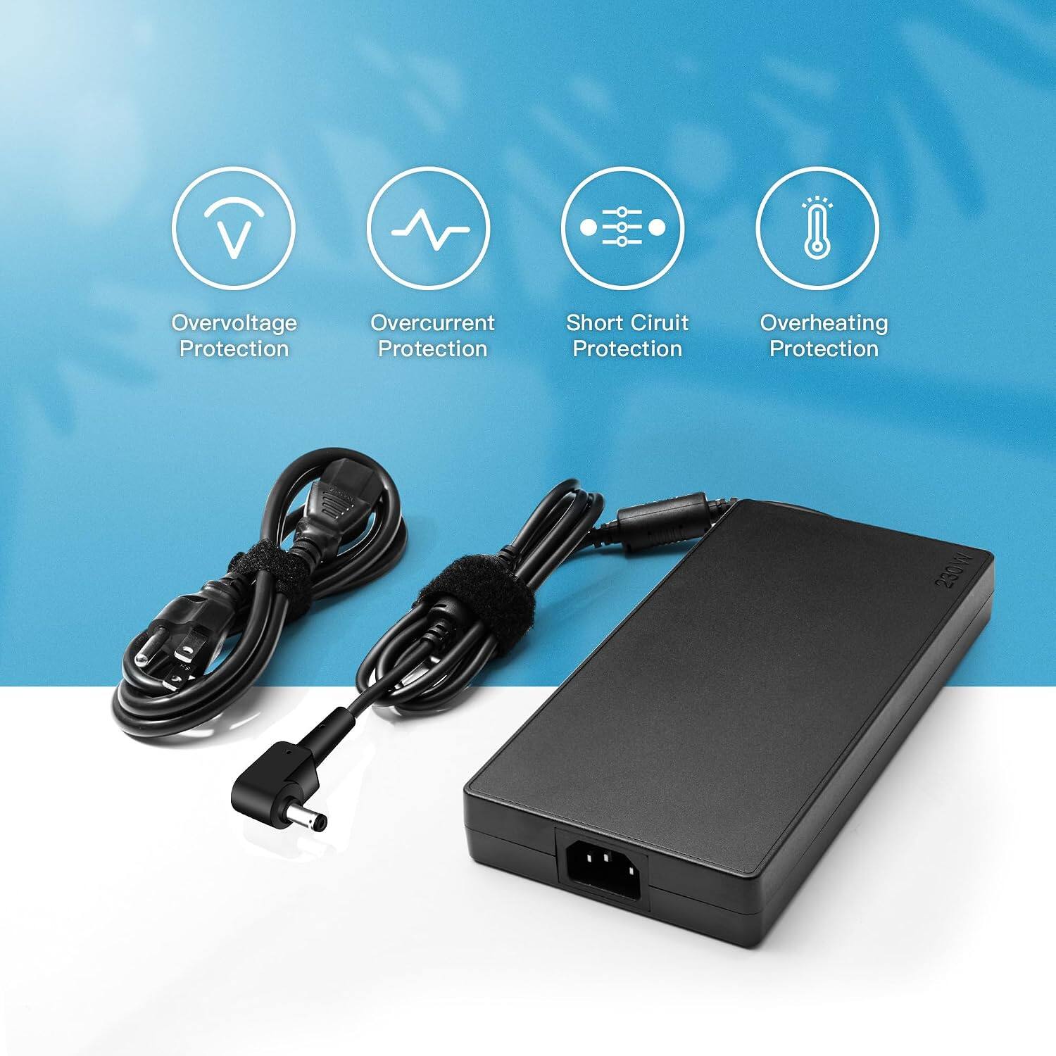 Overvoltage Protection  
Overcurrent Protection  
Short Circuit Protection  
Overheating Protection  
230W