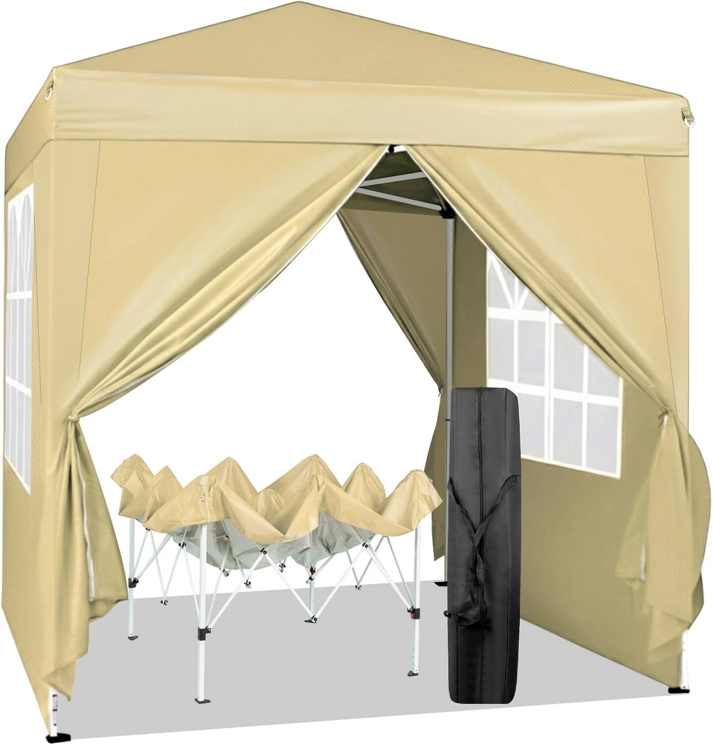 Alt View 2. Winado - 6.5x6.5ft Pop Up Canopy Tent, Outdoor Instant Shelter Folding Canopy with 4 Side Walls and Carry Bag for Commercial Even.