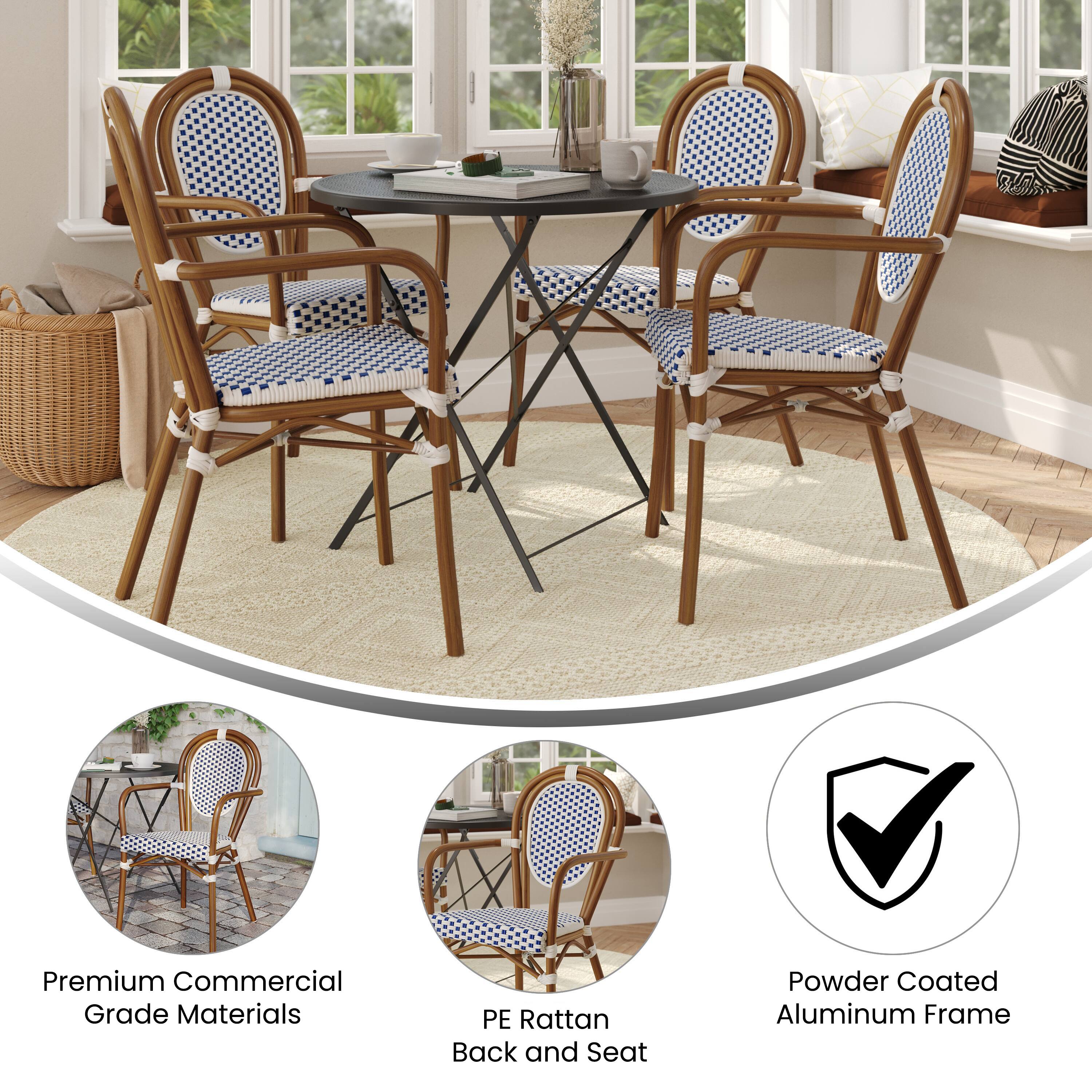 Premium Commercial Grade Materials  
PE Rattan Back and Seat  
Powder Coated Aluminum Frame