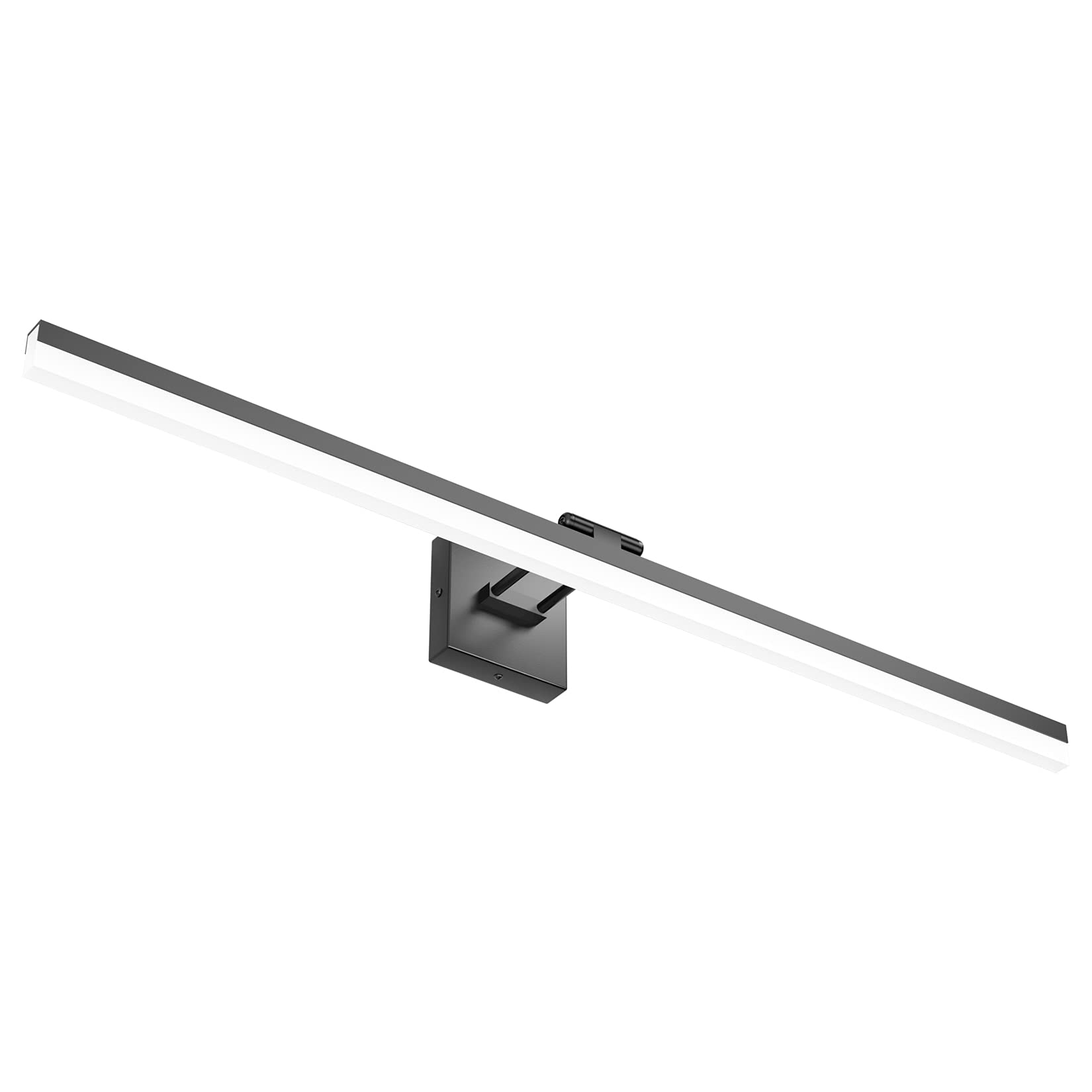 PO3TICJUNKI3 - Led Modern Vanity Light w Adjustable Matte Bathroom Fixtures Over Mirror - Black 40 inch