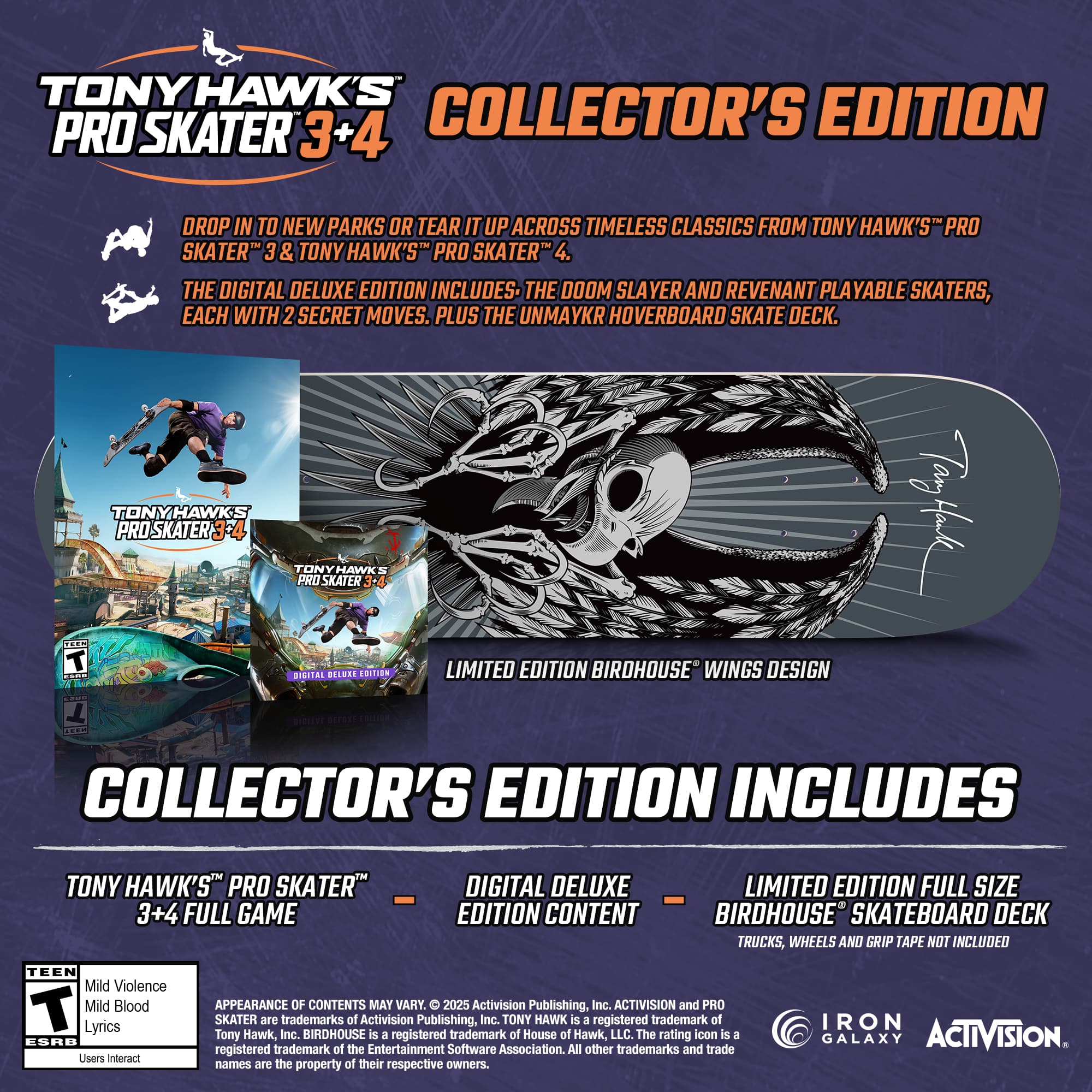 Nintendo Switch Tony Hawk's Pro Skater 3+4 switch Tony Hawk's Pro Skater 3 + 4 - Nintendo Switch : Target
