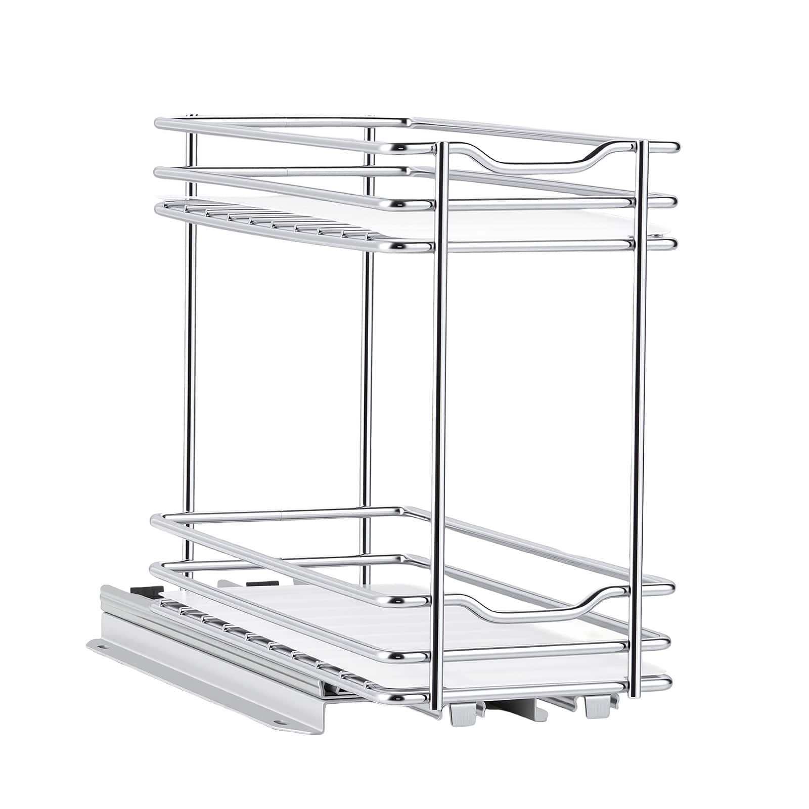 VEVOR - Pull Out Spice Rack Organizer for Cabinet, 2 Tier Slide Out Spice Rack Organizer, Heavy Duty Metal Seasoning Kitchen - Silver price history on PriceWatchPro